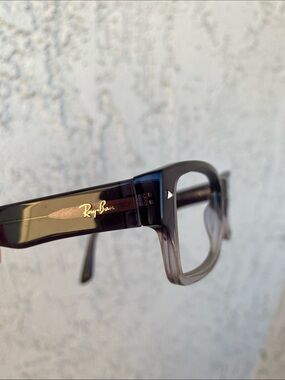 Ray-Ban Translucent Plum-Taupe Rectangular Frames